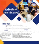 TUYỂN GẤP GIÁM ĐỐC TRUNG TÂM ANH NGỮ